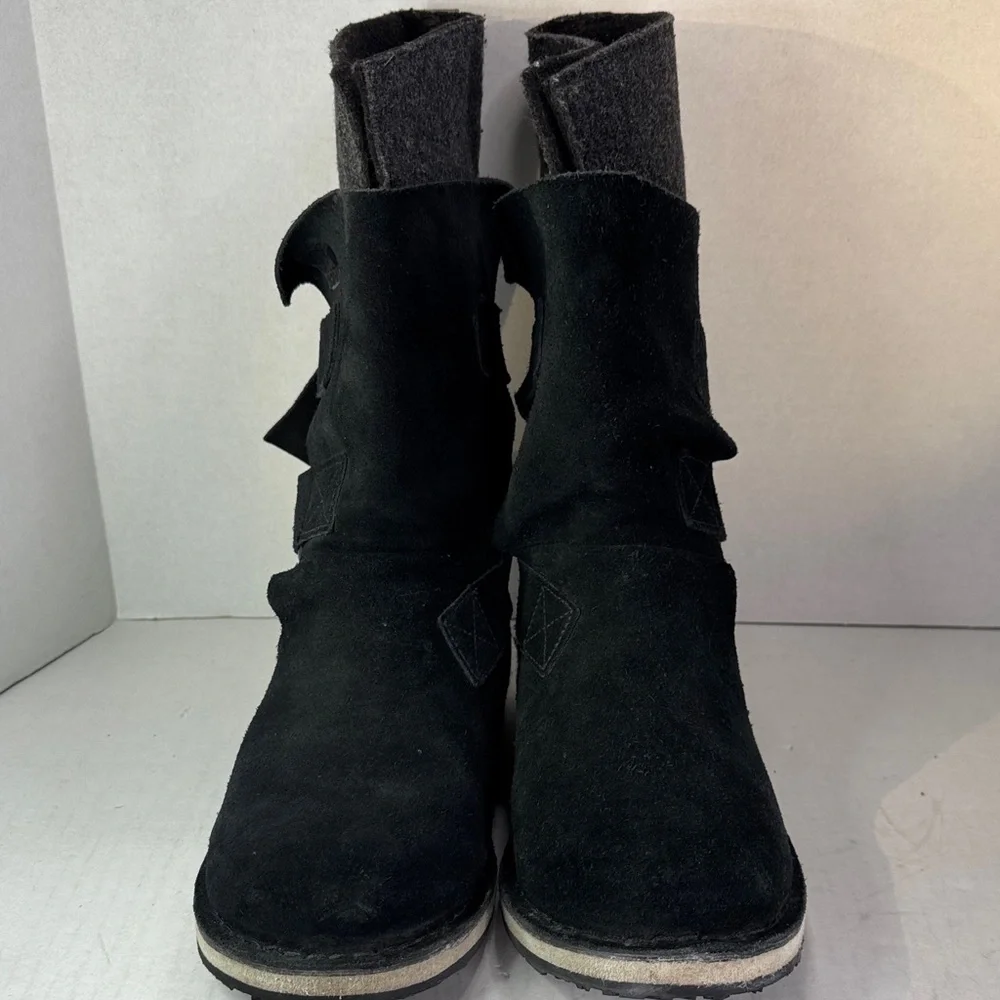 SOREL Chipahko Felted Wool Buckles Leather Winter Snow Boots Boho, EU 36 Girls 4